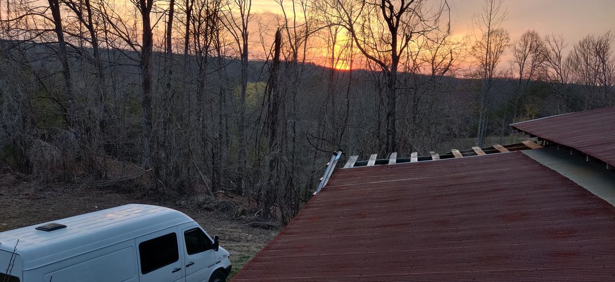old barn roof before