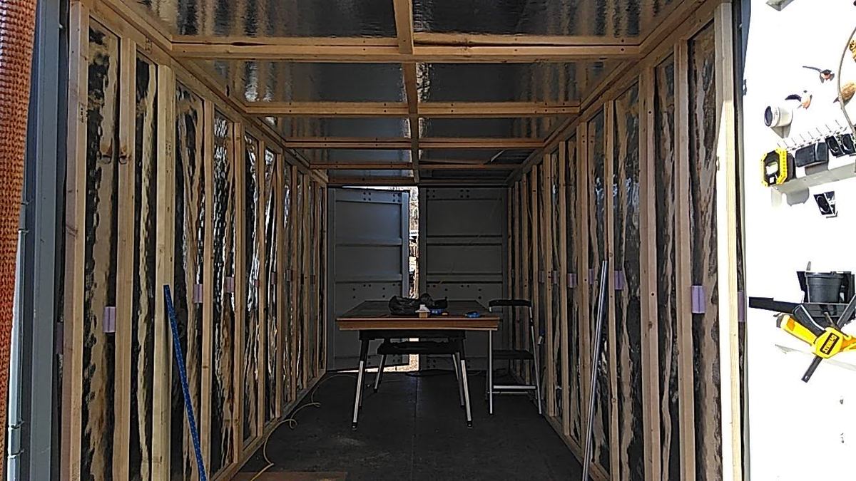 Framing out the container
