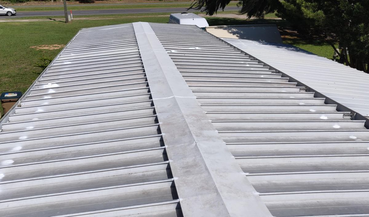 Mom’s roof after a good cleaning