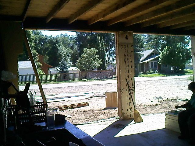 wall removed, before